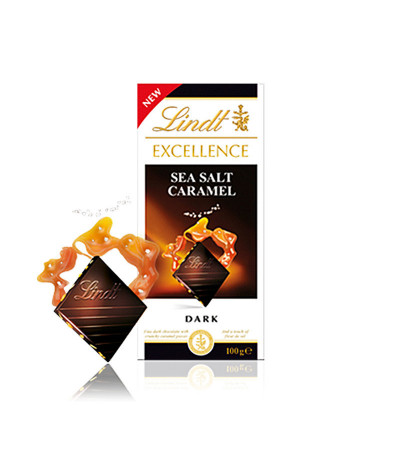 Lindt Excellence Dark Chocolate Caramel Sea Salt Bar 3.5oz