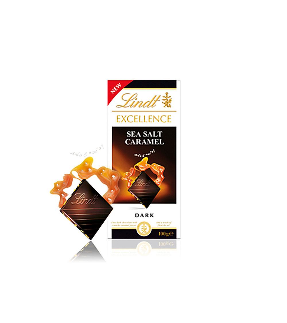 Lindt Excellence Dark Chocolate Caramel Sea Salt Bar 3.5oz