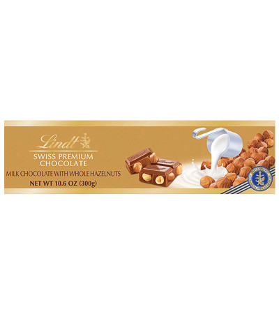 Lindt Swiss Milk Chocolate Hazelnut Gold Bar 10.6oz