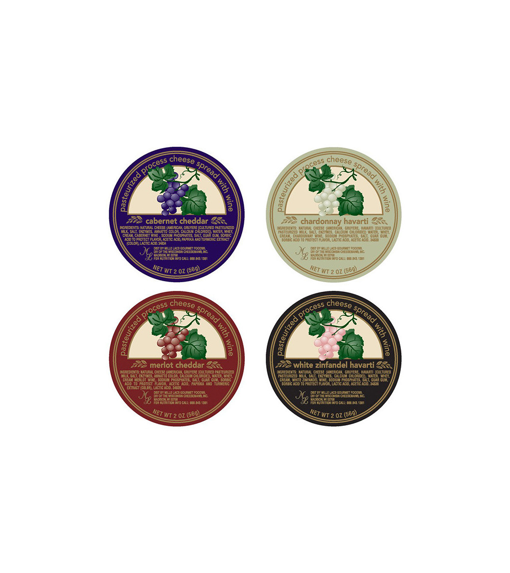 Mille Lacs Wine Cheese Cup Assortment 2oz